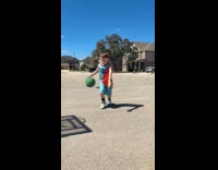 Kid showcase basketball skills in slow motion