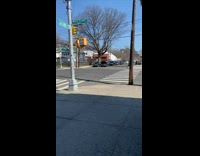 Black car drives with hood up fail