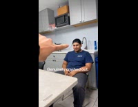 Guy flips table going out