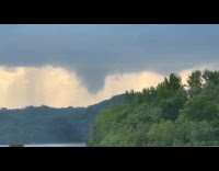 Tornado forms up seen in the sky