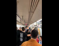Collab WINY - Crowd dance party inside the subway train