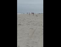 Two girls jersey shore bikinis beach cold 