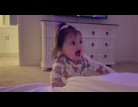 Dad ask baby daughter her war face