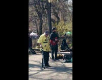 Man in Yellow Dances to Live Band 