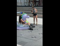 Girl one leg up unicorn float pt. 2