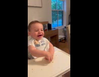 Dad teach baby how to do dap