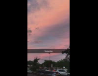 Sunset view on the sky at the parking lot