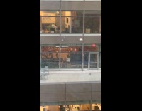 Group of ladies dance inside the office