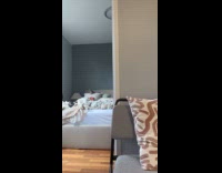 Woman startled by random bird