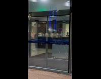 Broken guitar smashed on police office window