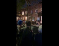 Band performs at the neighborhood Halloween party