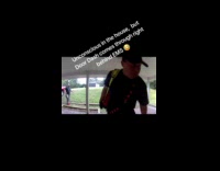 Emergency responder and delivery man approaches house