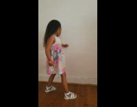 Little girl in dress dances to Billie Eilish bad guy