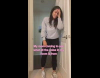 Mom checks on daughter, girl rearranges room 