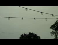 Lightning strikes seen on the cloudy sky