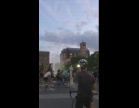 Living statue guy column black lives pt. 2