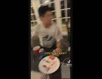 Collab BitchMP - Guy lips cake off vodka alcohol bottle and then kisses girl