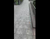 Man in yellow jacket performs yo-yo tricks on the sidewalk