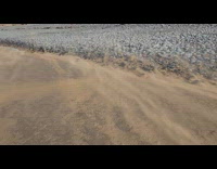 Wind blow sand on beach create effect