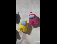 Among us character earrings and keychains