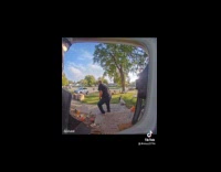 Woman slips and falls on porch