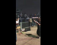 Pop up dj set for new years eve celebration at park