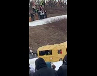 man ski run over by peanut