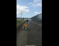 Toddler got scared of a kerb