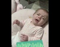 Twin baby girls with opposite moods 