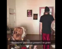 Guy slam dunks on Over-the-door basketball hoop  and slams face into door