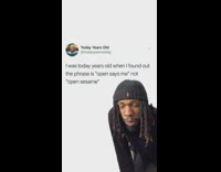 Black beanie guy reads tweet open sesame 