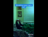 When the alarm goes off in the morning 