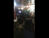 Mosh pit party subway train