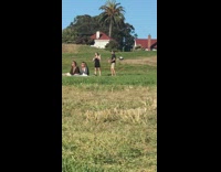 Black dress girl khaki shorts guy dance 