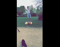 Backflip fail foam sponge grey shirt park 