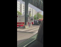 Ambulance turned into sound system lots of speakers