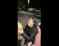 Girls pass red jello using mouth night 