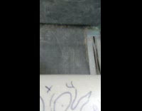 Face drawn on taxi seat