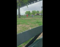 Guy in Astronaut Costume Walks at Park 