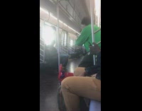 Subway magician does magic trick, bird comes out of empty cooking pan