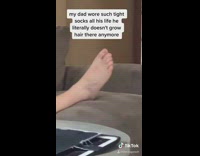 Couch man legs hairy socks all his life