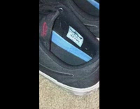 Guy sees shiny stuff in shoe turns out to be spider web and spider 