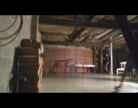 Guy hits beer can with hockey puck friend goes to drink beer but slips