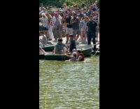 Woman fell in lake cops rescue her Part 2