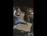 Girl wins at rock paper scissors, hits other girl in the head with water gallon bottle and also gets hit in face