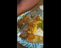 Guy finds girls ring inside of his spaghetti on his fork