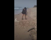 Collab BitchIG2 - Mom white shirt on beach with emo daughter and gamer