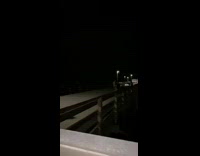 Collab Kook Of The Day - Guy front flip wood bridge water night 