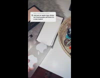 Collab BitchIG2 - Girl puts apple logo sticker on ankle monitor