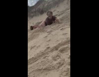 Guy falls face first off bike 